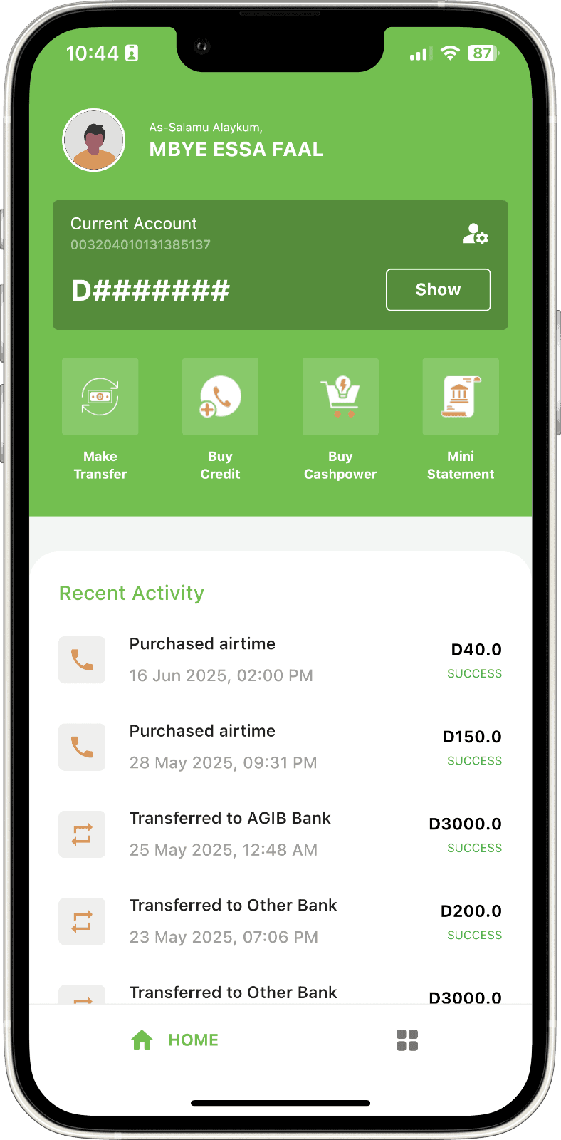 AGIB mobile banking app