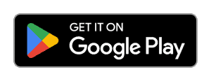 Google Play badge with text "Get it on Google Play" beside a multi-colored play button icon set against a black background, outlined in white and placed on a yellow background.